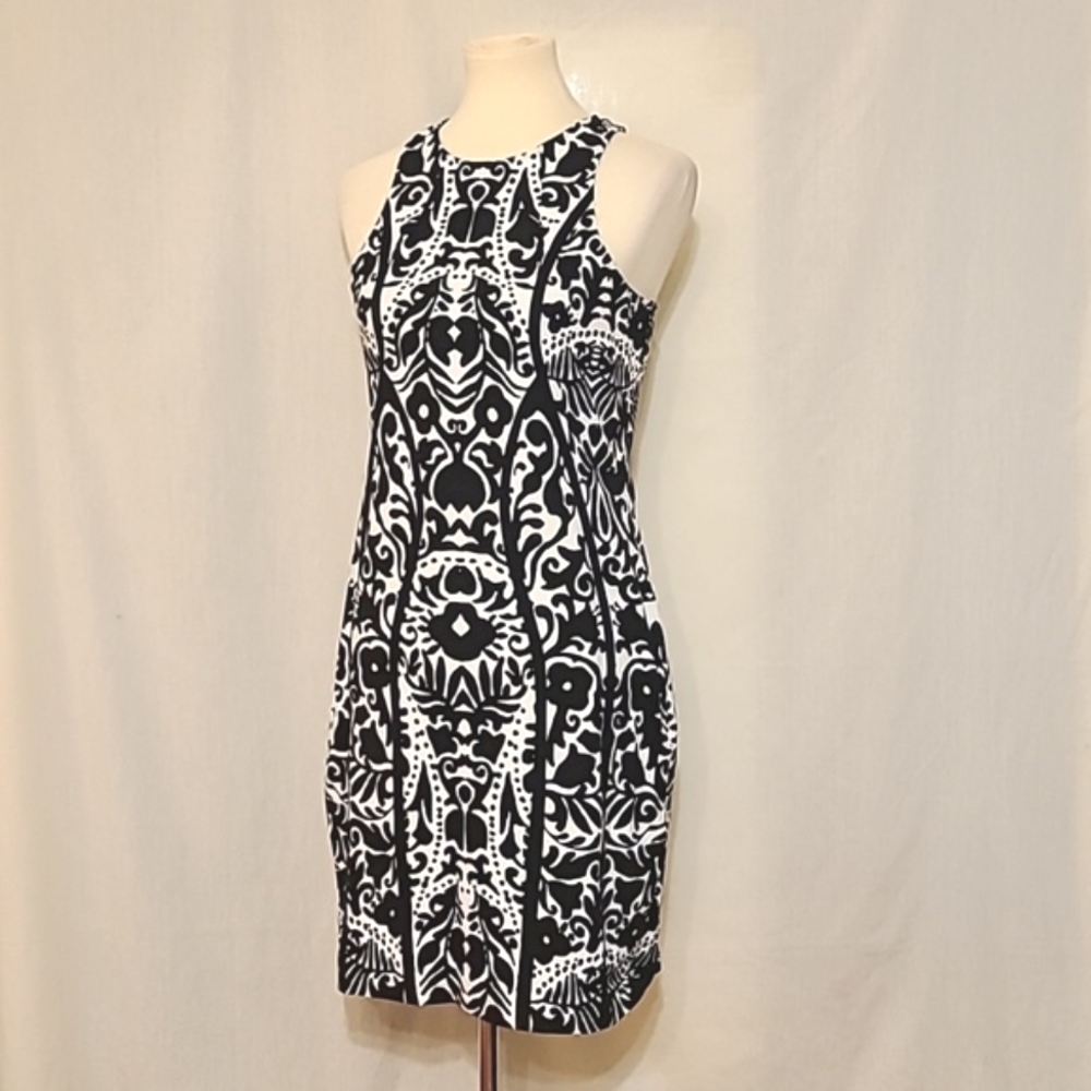 H&M Black and White Sleeveless Bodycon Mini Dress - Picture 6 of 11